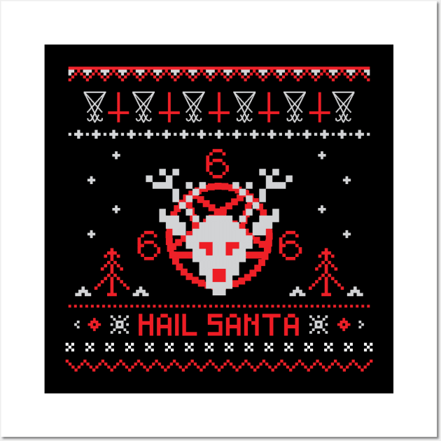 Hail Santa Ugly Sweater Wall Art by BlackRavenOath